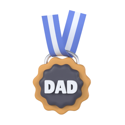 Dad Medal 3D Model 3D Graphic