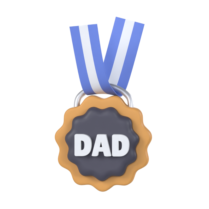 Dad Medal 3D Model 3D Graphic