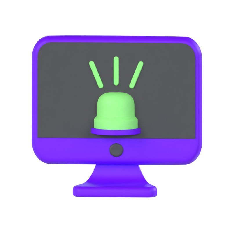 Computer Warning 3D Model