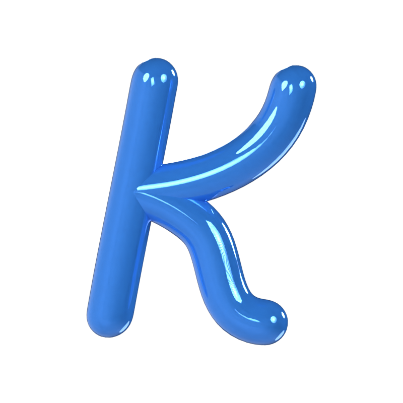 K Letter 3D Model 3D Graphic