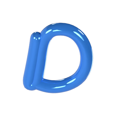D Letter 3D Model 3D Graphic