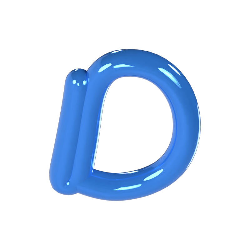 D Letter 3D Model 3D Graphic