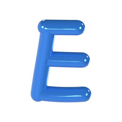 E Letter 3D Model 3D Graphic