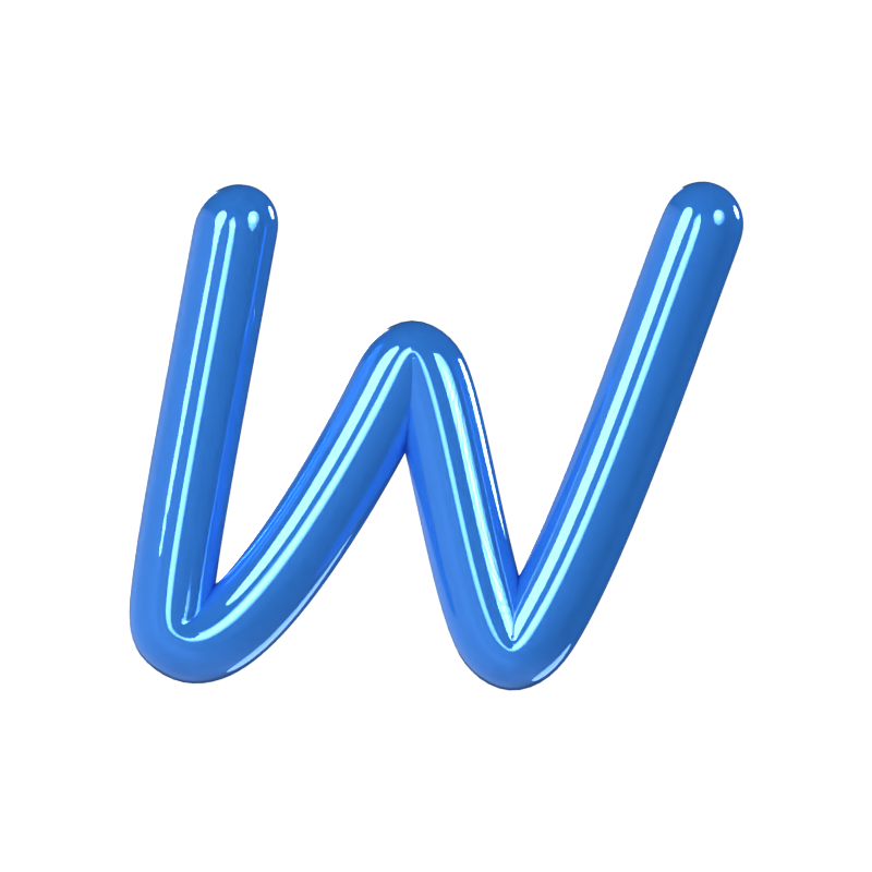 W Letter 3D Model 3D Graphic