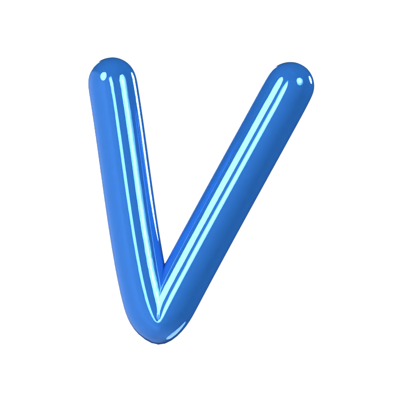 V Letter 3D Model 3D Graphic