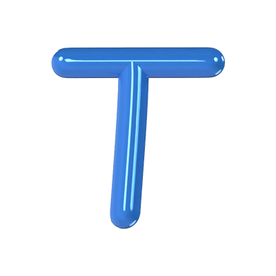 T Letter 3D Model 3D Graphic