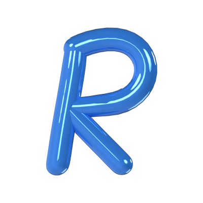 R Letter 3D Model 3D Graphic