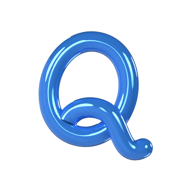 Q Letter 3D Model 3D Graphic