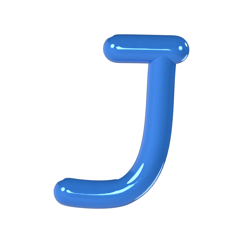 J Letter 3D Model