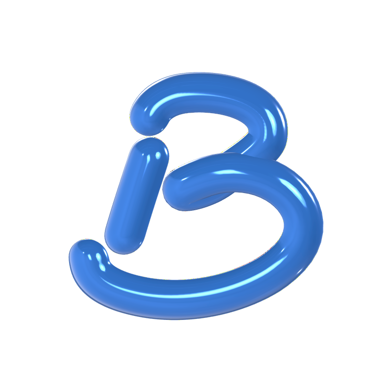 B Letter 3D Model 3D Graphic