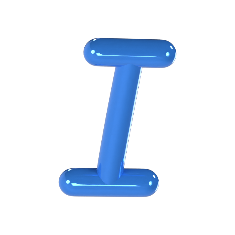 I Letter 3D Model 3D Graphic