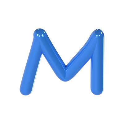 M Letter 3D Model 3D Graphic