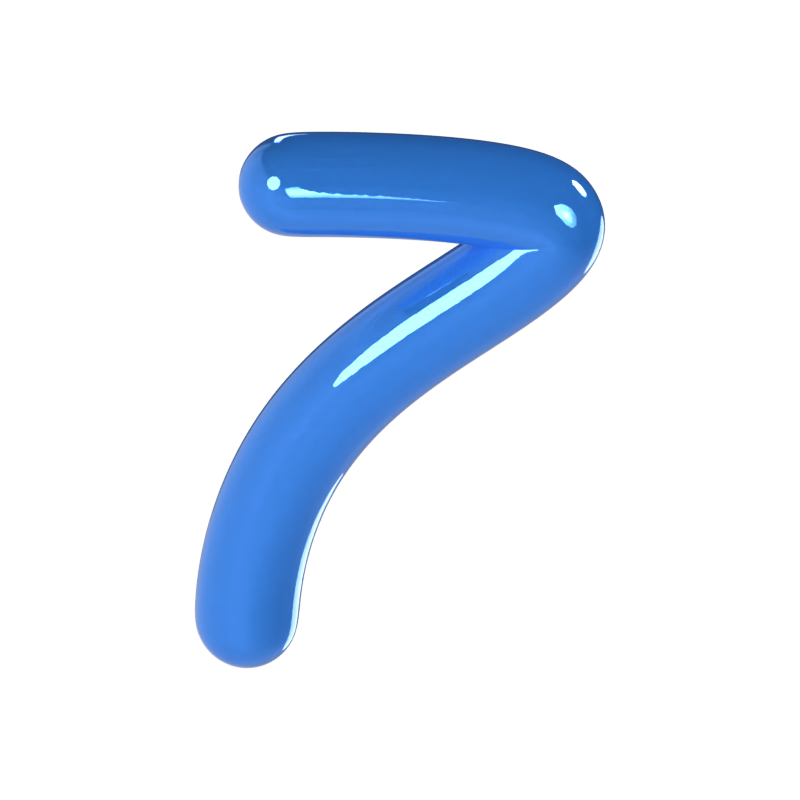 7 Number 3D Model 3D Graphic