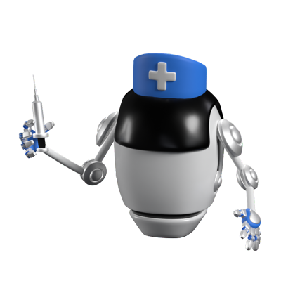 Medical Robot 3D Animated Icon 3D Graphic