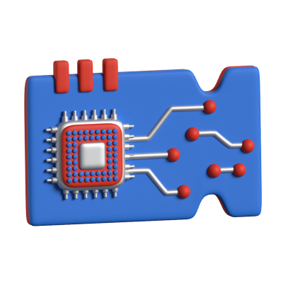 Circuit Board 3D Animated Icon 3D Graphic