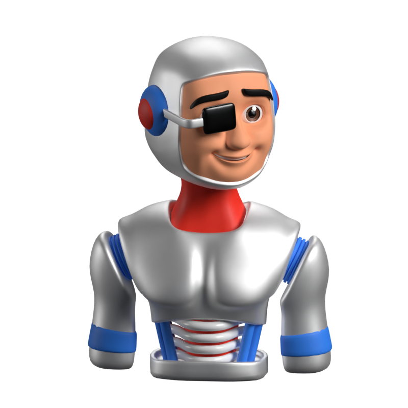 Cyborg 3D Animated Icon 3D Graphic