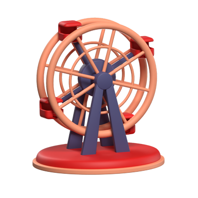 Ferris Wheel 3D Animated Icon 3D Graphic