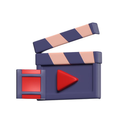 Movie 3D Animated Icon 3D Graphic