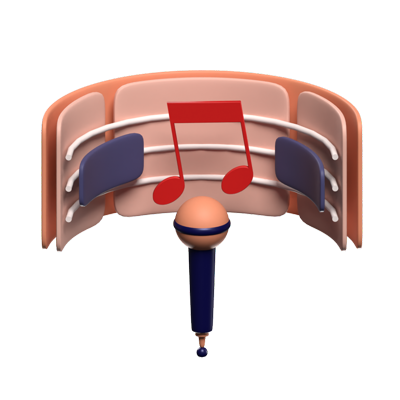 Virtual Concert 3D Animated Icon 3D Graphic