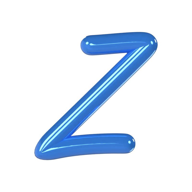 Z文字3Dモデル 3D Graphic