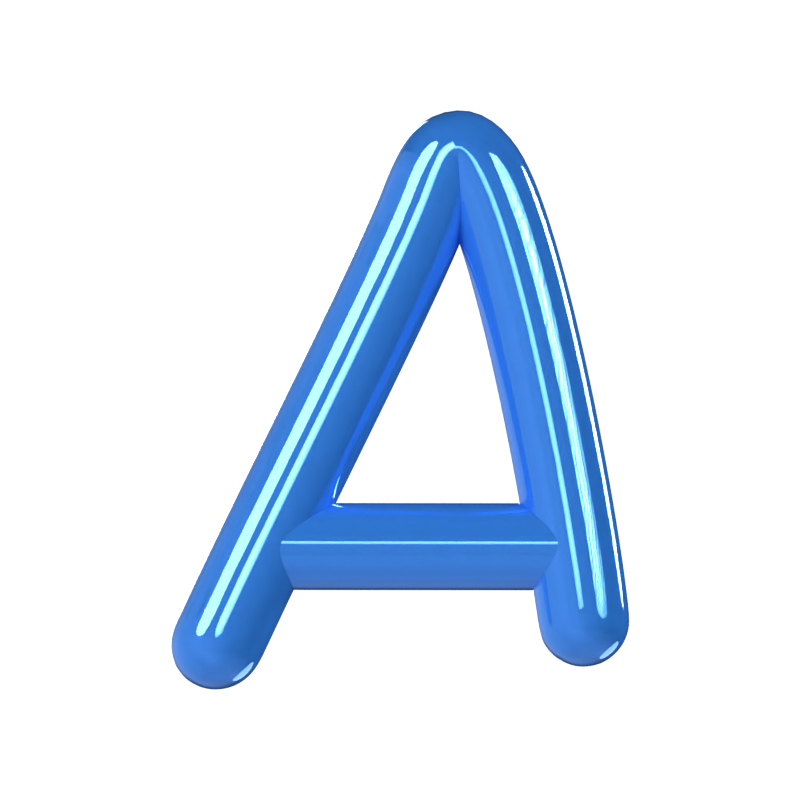 A Letter 3D Model 3D Graphic