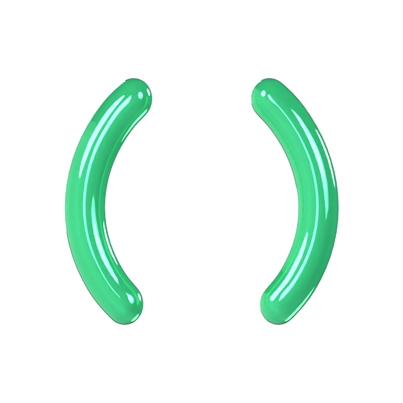 Parentheses Symbol 3D Model 3D Graphic