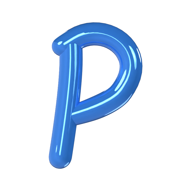 P Letter 3D Model 3D Graphic