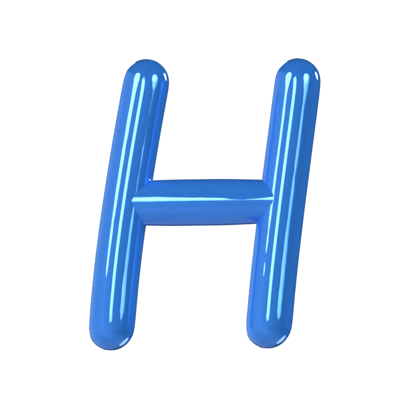 H Buchstabe 3D Modell 3D Graphic