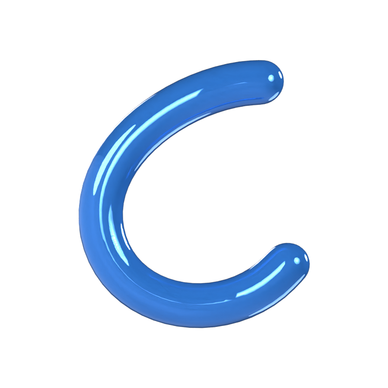 C Letter 3D Model 3D Graphic