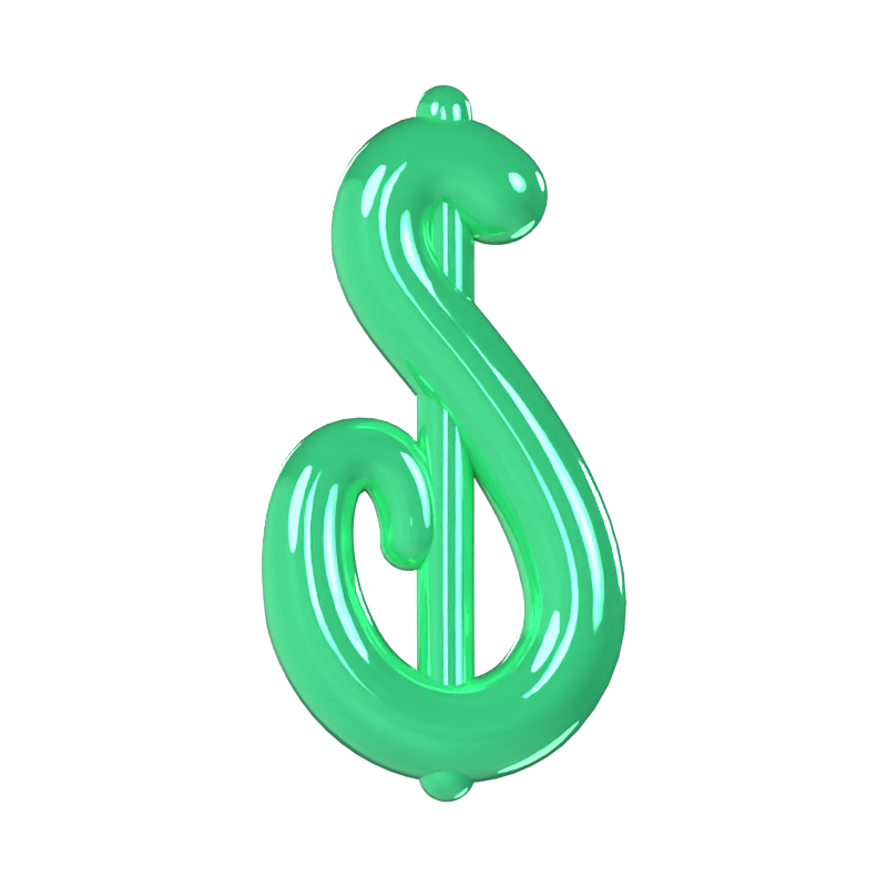 Dollar Symbol 3D Modell 3D Graphic