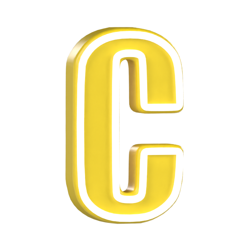 C Letter 3D Model