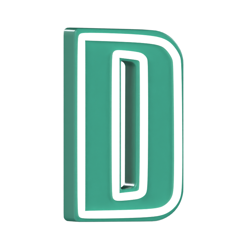 D Letter 3D Model 3D Graphic