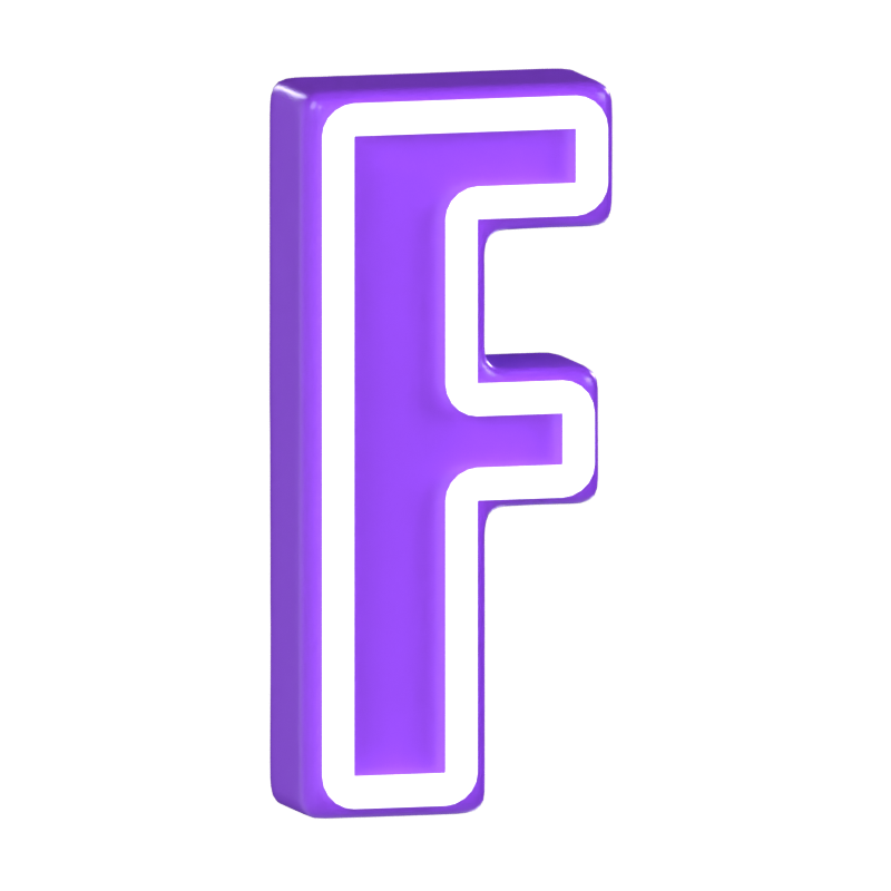 F Letter 3D Model 3D Graphic