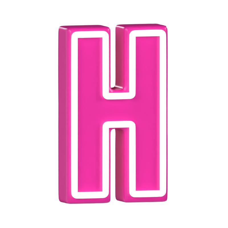 H Letter 3D Model 3D Graphic