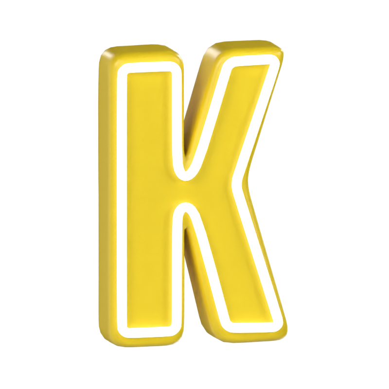 K Letter 3D Model 3D Graphic