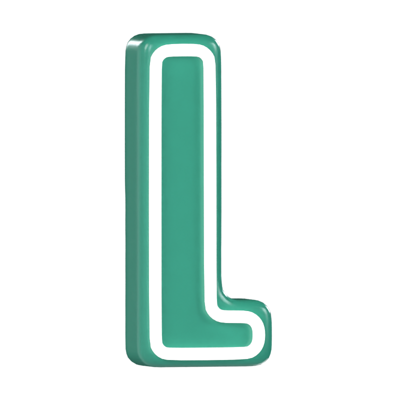 L Letter 3D Model 3D Graphic