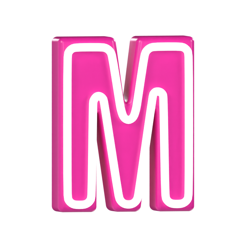 M Letter 3D Model