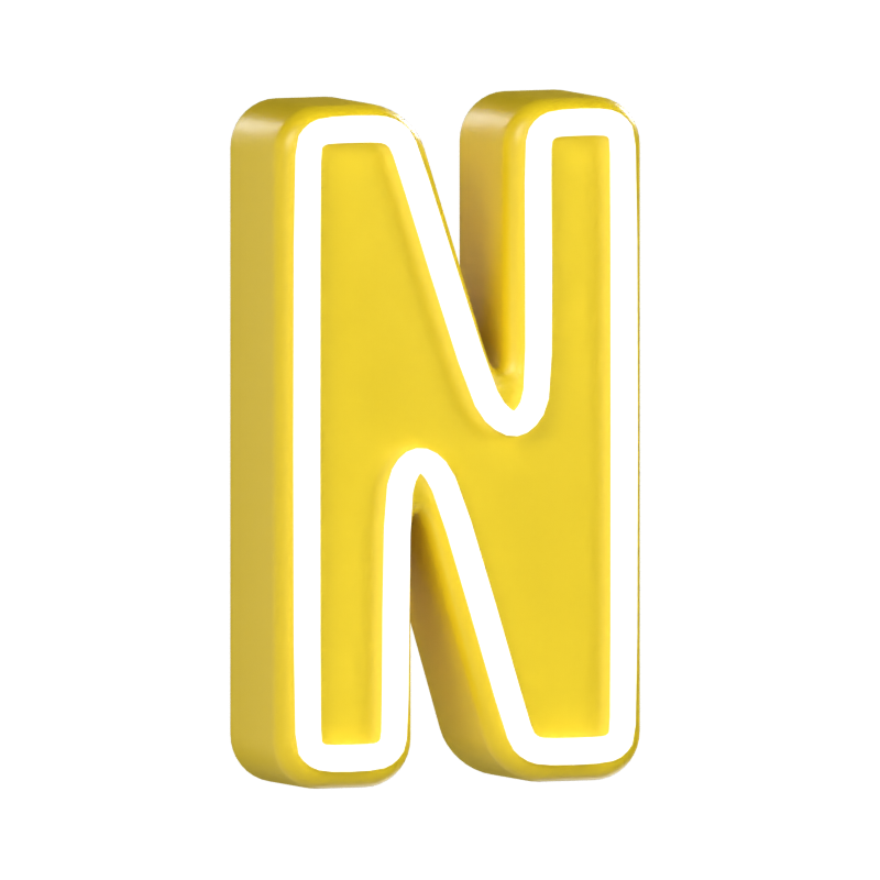 N Letter 3D Model 3D Graphic