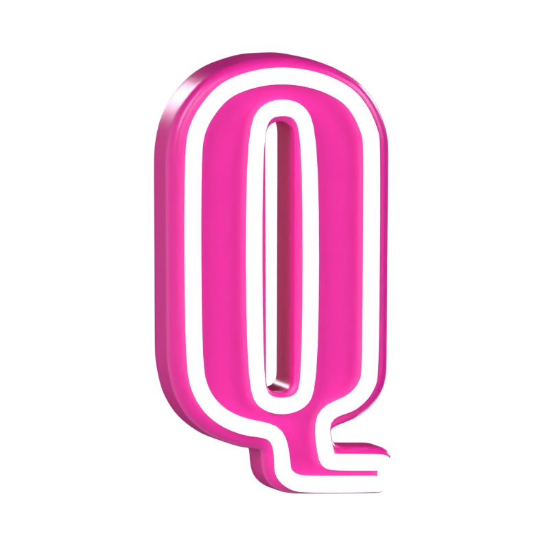 Q Letter 3D Model 3D Graphic