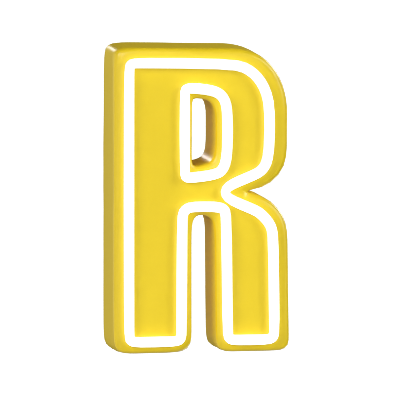 R Letter 3D Model 3D Graphic