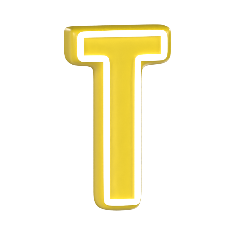 T Letter 3D Model 3D Graphic