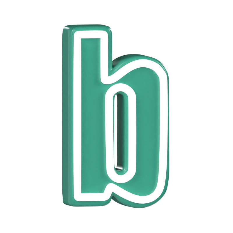 B Letter 3D Model