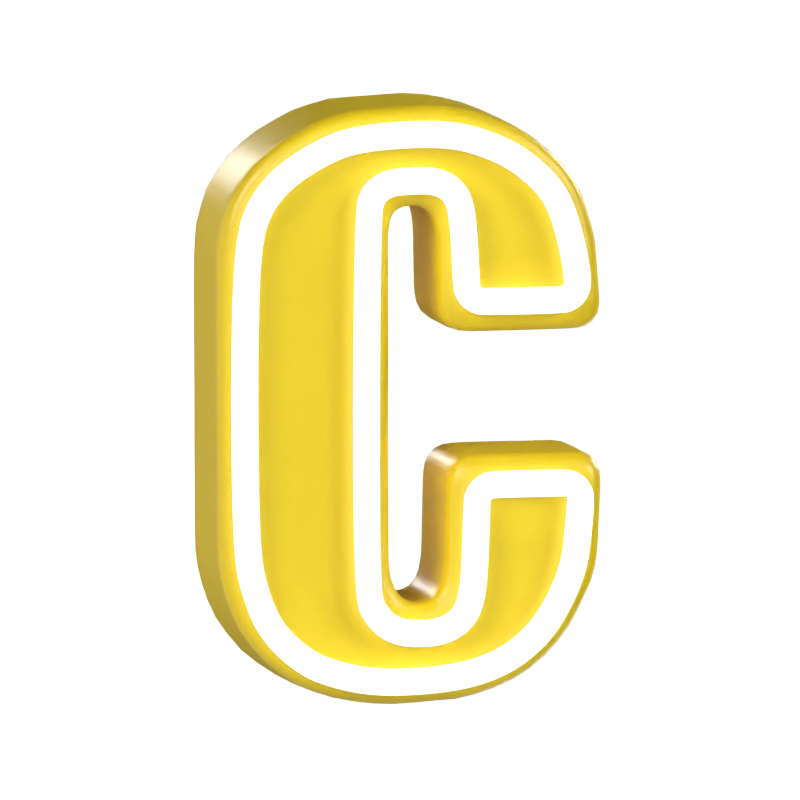 C Letter 3D Model 3D Graphic