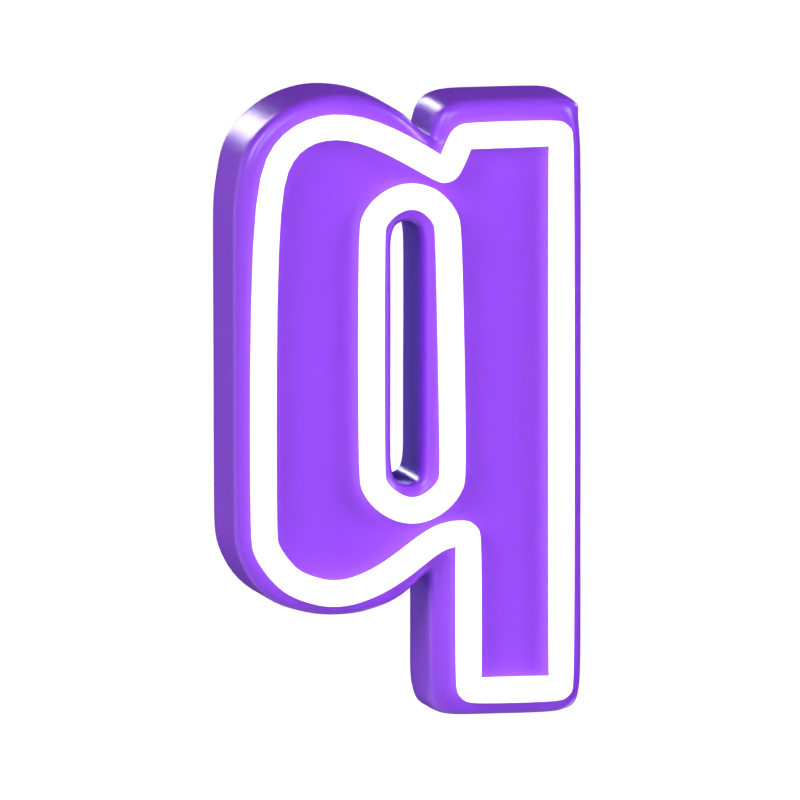 Q Letter 3D Model