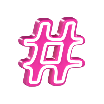 Hashtag Symbol 3D Modell 3D Graphic