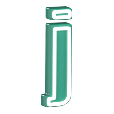 J Buchstabe 3D Modell 3D Graphic