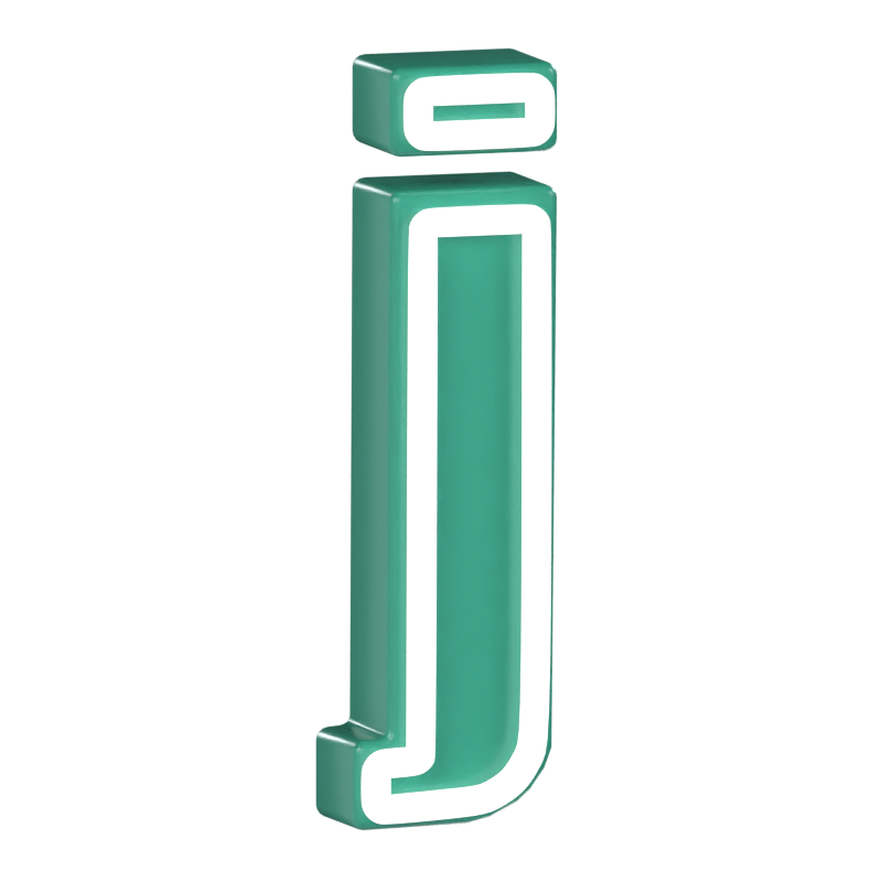 J Buchstabe 3D Modell 3D Graphic