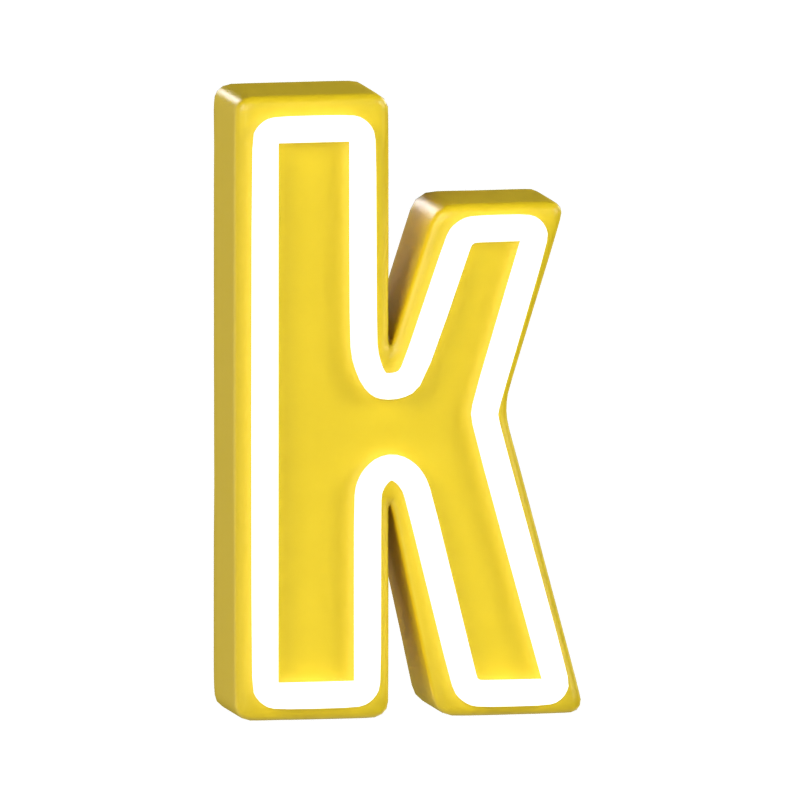 K Letter 3D Model 3D Graphic