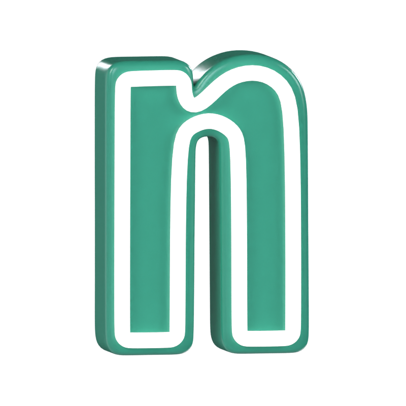 N Letter 3D Model 3D Graphic