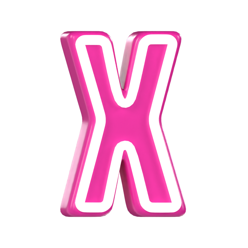 X Letter 3D Model